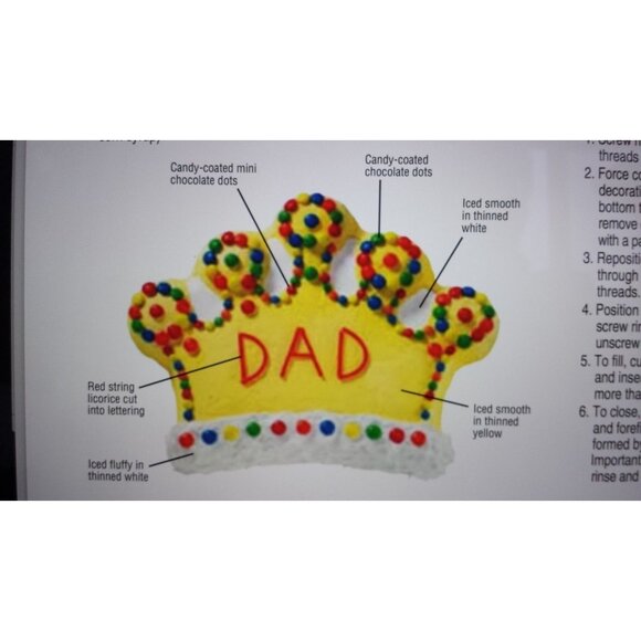 Wilton Cake Pan Crown Jello Mold Instructions Princess King 2006 2105-1015 - Picture 5 of 6